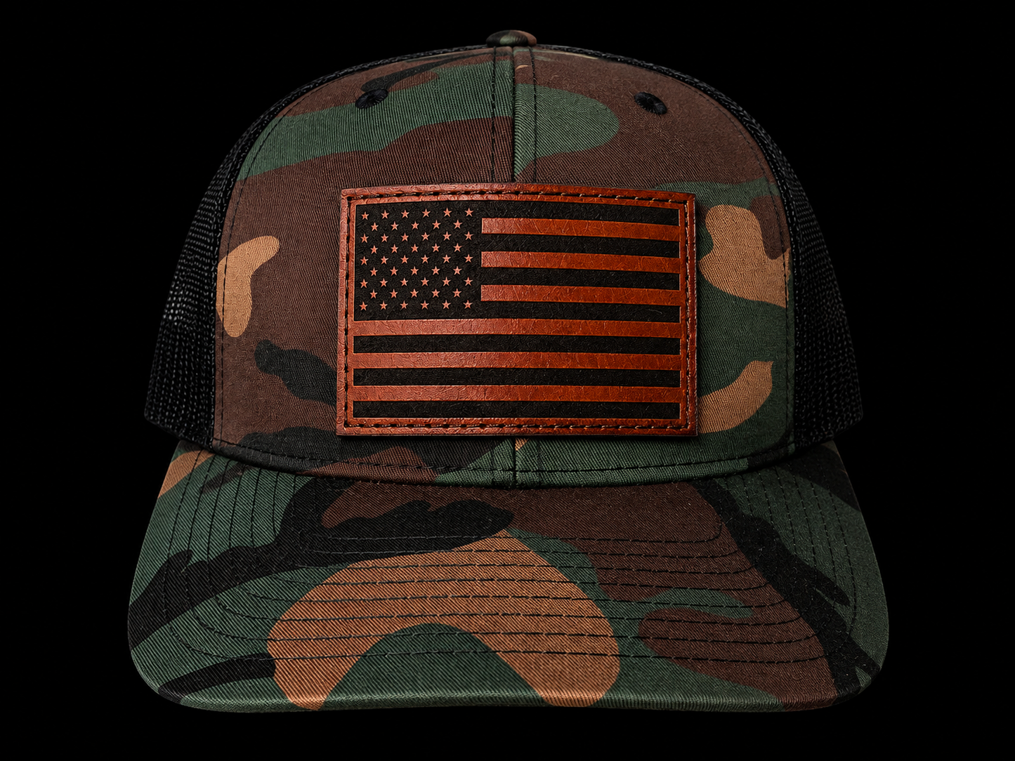 Sale Hat Woodland Camo American Flag Hat